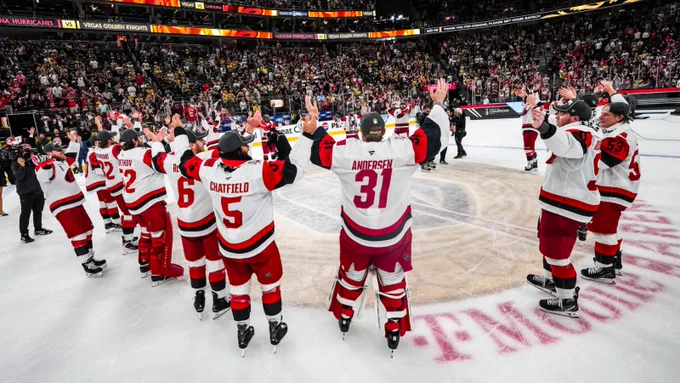 Photo of the Canes doing the Storm Surge