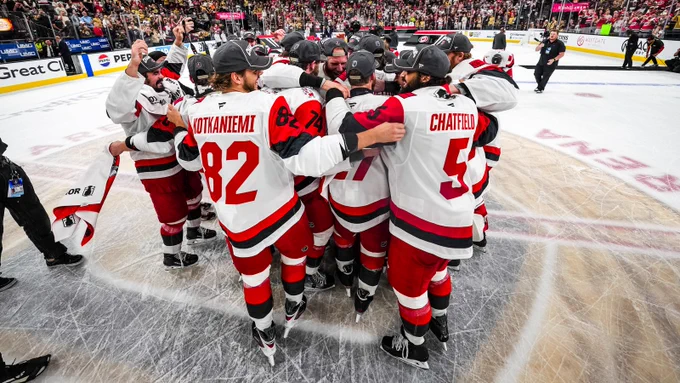 Photo of the Canes doing the Storm Surge