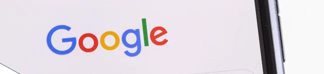 Google logo on a smartphone