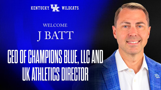 BBN welcomes J Batt as the new CEO of Champions Blue, LLC and UK Athletics Director. 