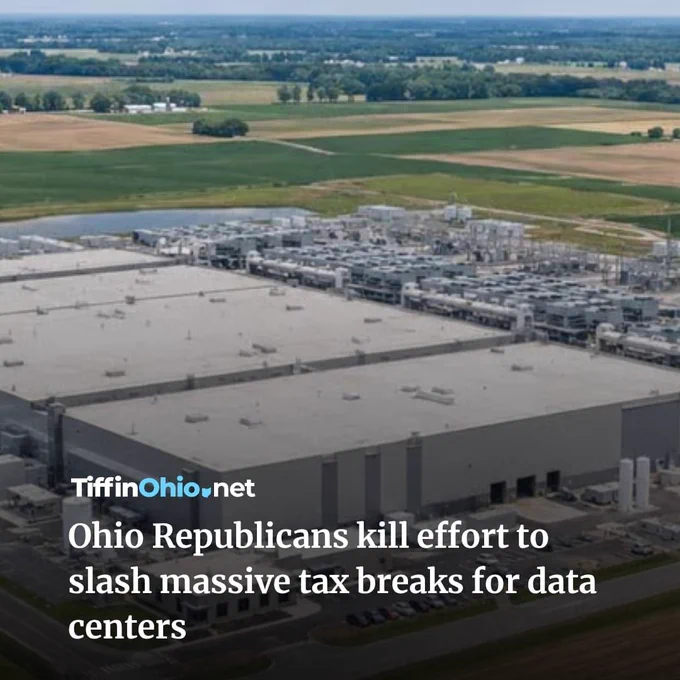 Ohio Republicans back off effort to kill a beefy tax credit for data centers