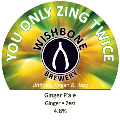 You Only Zing Twice Ginger Pale Ale keg badge image