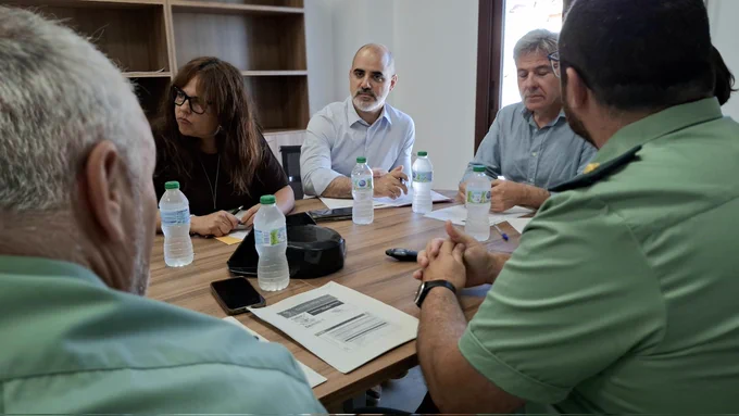 Alcalde de Palmera, subdelegado del Gobierno en Valencia y Jefa de la Unidad de Violencia sobre la Mujer.