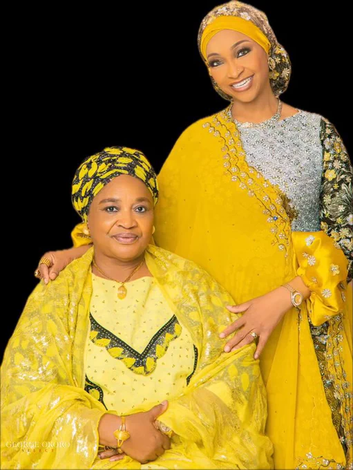 Hannatu, right, with her mum, left