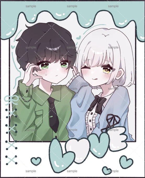本当にお気に入りのﾍﾟｱ画ですっ.ᐟ.ᐟ♡