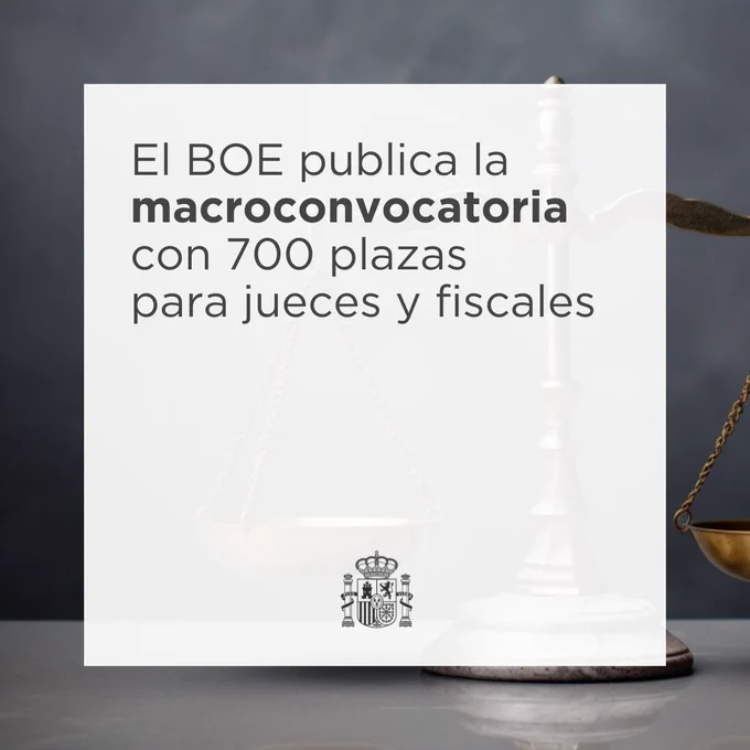 El Gobierno lanza la mayor convocatoria de plazas de jueces y fiscales de la historia