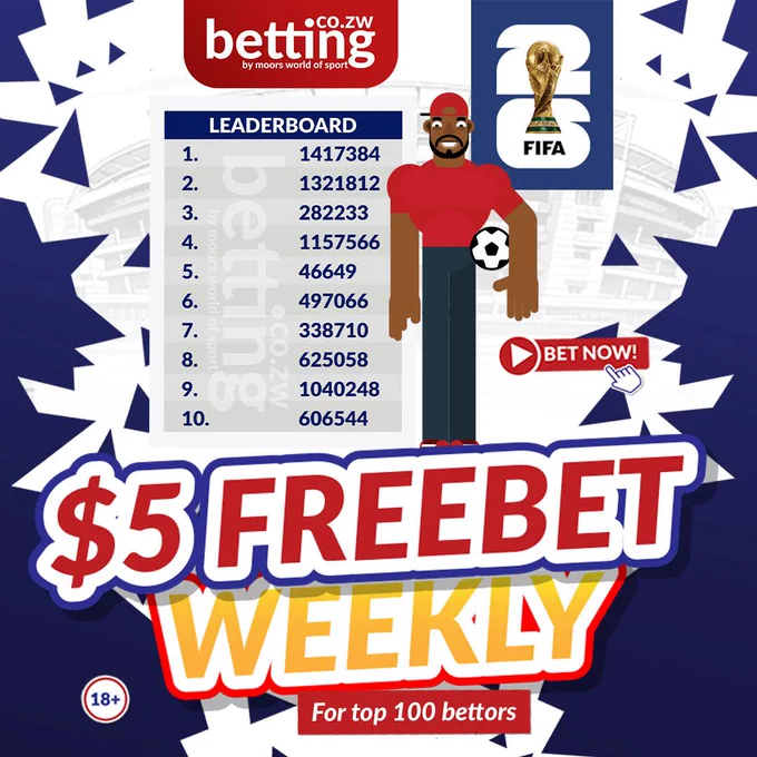 Colorful promotion image for a weekly betting contest with a leaderboard and prize details. Features a cartoon character holding a soccer ball, suggesting a sporty and engaging theme.