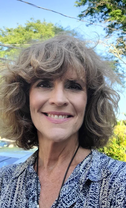 A candid photo of Robin Curtis. 