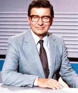 RN veteran Richard Baker in his news reading role