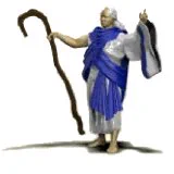 A picture of the of the Age of Empires I priest unit.