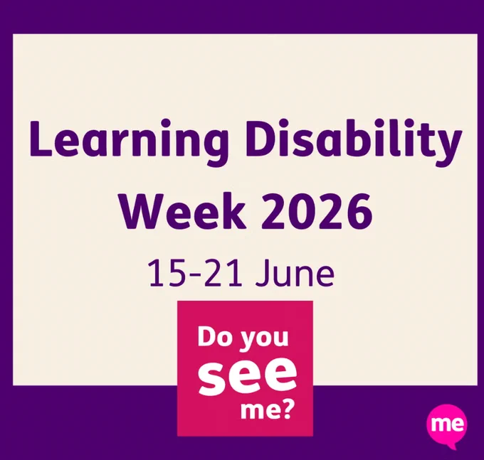 Announcement for Learning Disability Week 2026 from June 15 to 21 with a focus on awareness and inclusion.