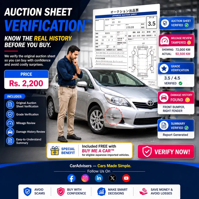 Auction Sheet Verification by CarAdvisers