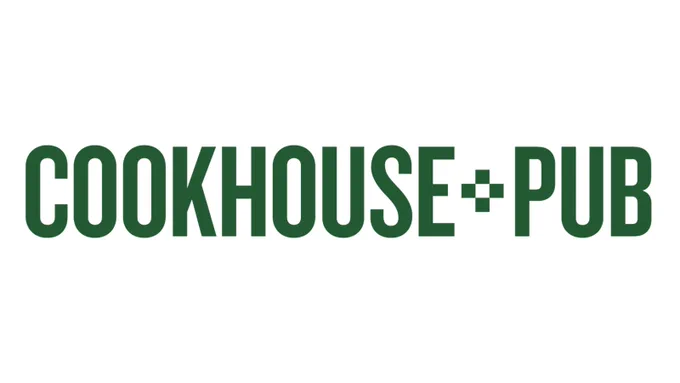 Logo text reading 'COOKHOUSE PUB' in bold green letters on a white background.