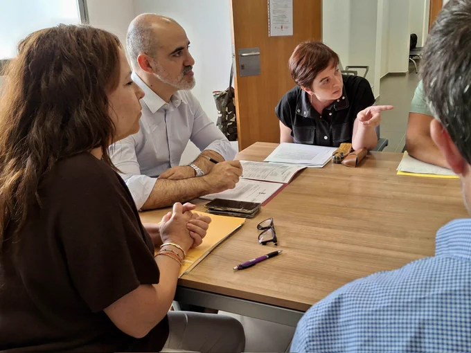 Alcaldesa de l'Alcúdia y subdelegado del Gobierno en Valencia durante la Junta de Seguridad.