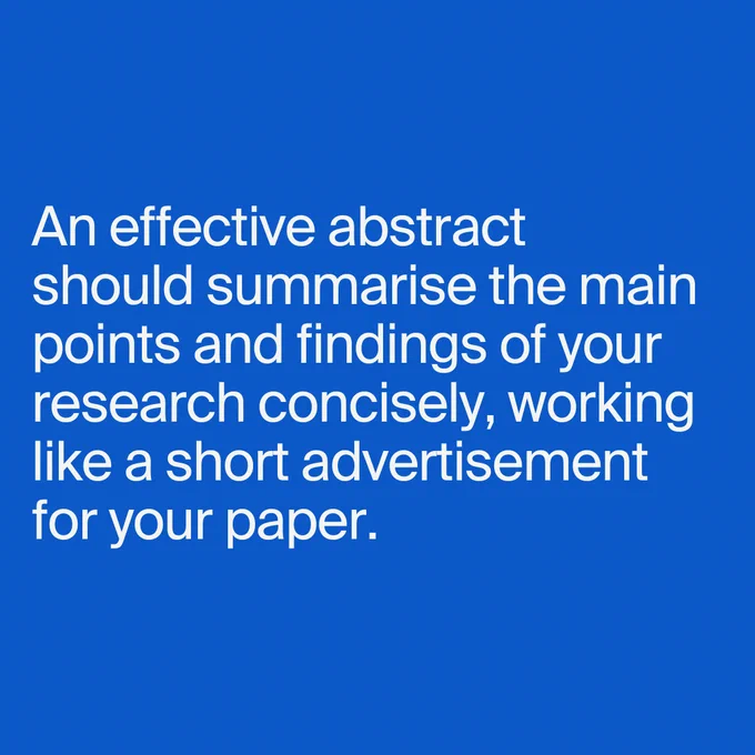 How to Write an Effective Abstract
