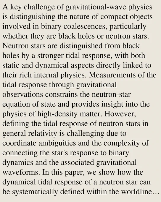 A key challenge of gravitational-wave physics is distinguishing the nature of compact objects involved in binary coalescences, particularly whether they are black holes or neutron stars. Neutron stars are distinguished from black holes by a stronger tidal response, with both static and dynamical aspects directly linked to their rich internal physics. Measurements of the tidal response through gravitational observations constrains the neutron-star equation of state and provides insight into the physics of high-density matter. However, defining the tidal response of neutron stars in general relativity is challenging due to coordinate ambiguities and the complexity of connecting the star's response to binary dynamics and the associated gravitational waveforms. In this paper, we show how the dynamical tidal response of a neutron star can be systematically defined within the worldline effective field theory (EFT) framework, connecting the problem to gravitational-wave scattering off an isol