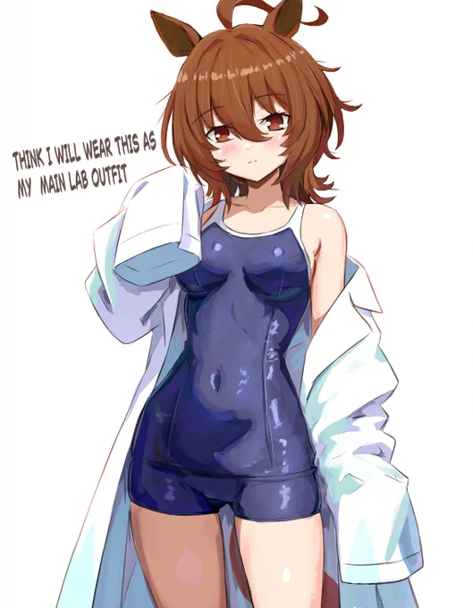 sukumizu with lab coat are cute