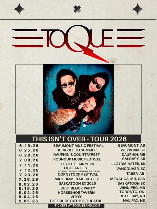 COME AND ROCK THIS SUMMER - See you Across Canada !!!

