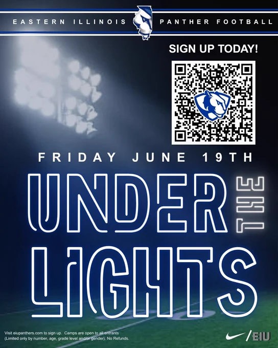 Our 'Under the Lights' Camp is quickly approaching this FRIDAY‼️ Make sure to reserve your spot TODAY‼️

🗓️ June 19th
📍 O'Brien Field 
🔗tinyurl.com/2v7p74bw

#WeNotMe | #BleedBlue | #TogetherWeWill