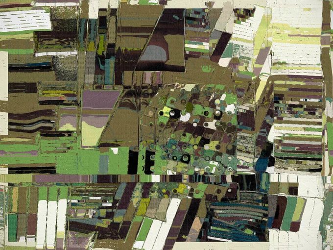 Distance #198 by William Mapan
Custom software, NFT, and Ethereum blockchain, 2023 (image adapted for display 2025)
Private collection