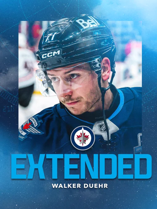 We have agreed to terms with forward Walker Duehr on a two-year, two-way contract extension with an average annual value in the NHL of $875,000.