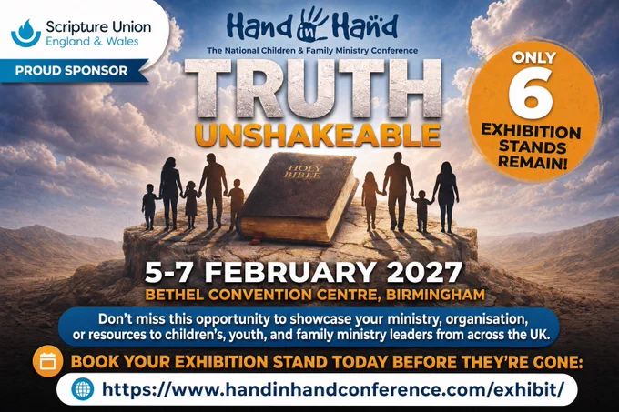 6 remaining places to exhibit at the National Hand in Hand Children & Family Ministry Conference 2027