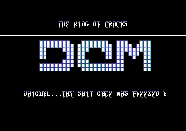 Screenshot of "Black Jack" - Crack: Dominators (DOM) - Published by Carlo Barazzetta & Lorenzo Barazzetta on Commodore 64 (1988)