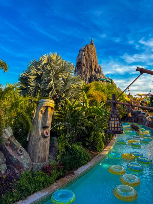 Photo of a lazy river at Volcano Bay.