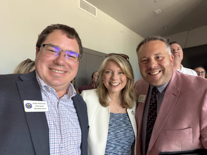 From left to right, Sen. Spreitzer, Tourism Secretary Anne Sayers, and Visit Beloit CEO Celestino Ruffini.