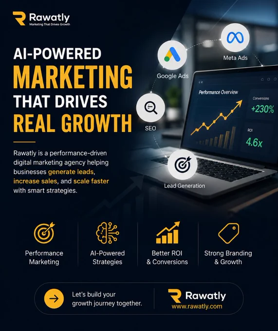 The Future of Marketing is AI-Powered Growth

Businesses today don’t just need more clicks, they need smarter strategies, better targeting, and measurable growth.

At Rawatly, we combine:
1- AI-powered marketing solutions
2- Data-driven performance strategies
3- Advanced Meta & Google Ads optimization
4- SEO & content intelligence
5- Automation for faster business growth

AI is changing how brands attract customers, optimize campaigns, and scale revenue. The businesses that adapt faster will lead the future.

Rawatly helps brands move from traditional marketing to intelligent growth systems.

Ready to transform your digital growth journey?

🔗 Read the full article: https://medium.com/@therawatly/rawatly-driving-business-growth-with-ai-powered-digital-marketing-solutions-fc5b10256e64




#Rawatly #DigitalMarketing #AIMarketing #PerformanceMarketing
