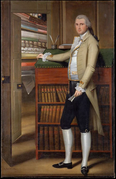 'Elijah Boardman'
Creación de 1789.
Técnica: Óleo sobre lienzo.
Dimensiones: 210,8 × 129,5 cm.
Ubicación: Museo Metropolitano de Arte (Met), Nueva York, Estados Unidos.
Autor: Ralph Earl (estadounidense, 1751-1801)
#arts #paintings