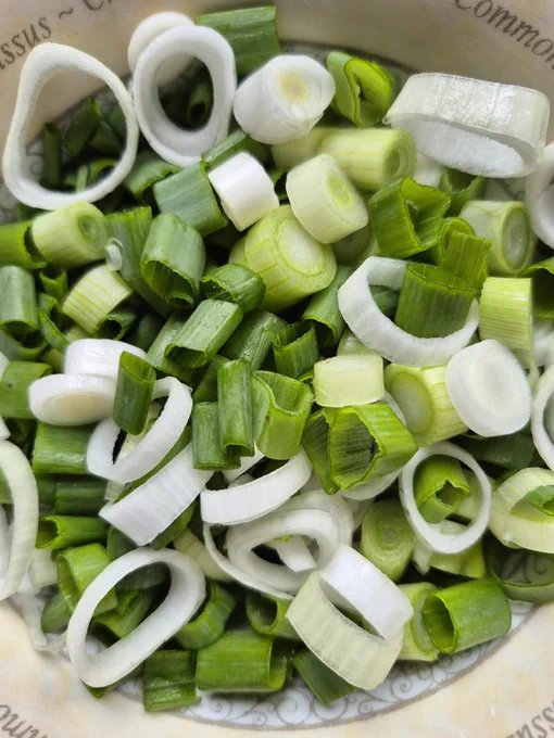 Fresh cut scallions
