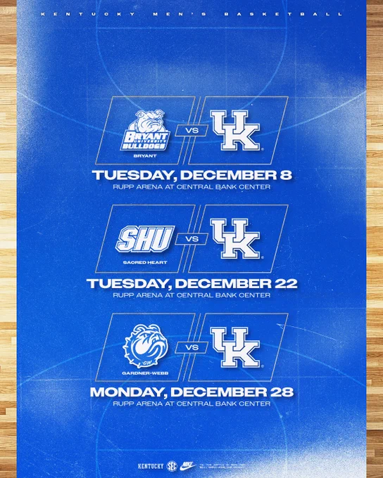 Non-conference schedule update graphic. 