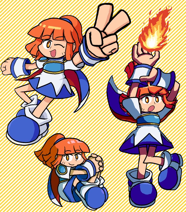 Art done by me of Arle Nadja from the Puyo Puyo series in various poses