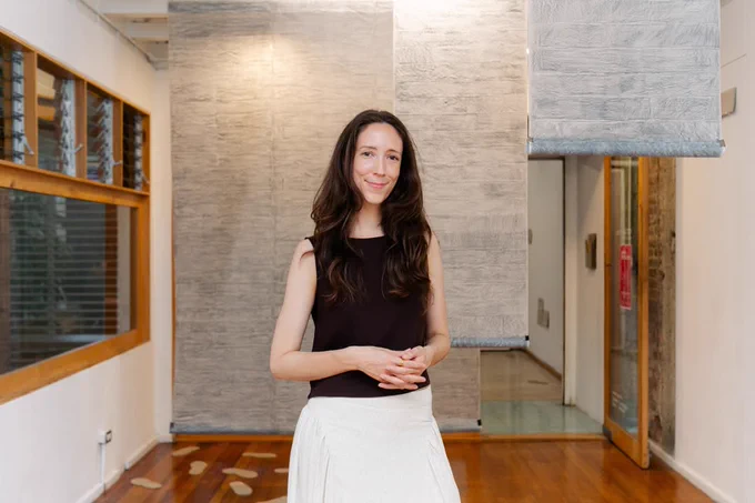 Portrait of Shannon in a studio exhibit.