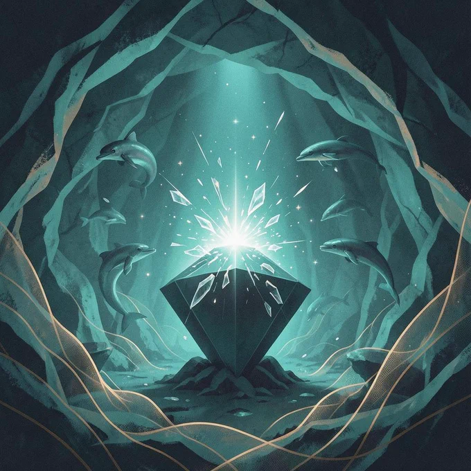 https://suno.com/song/3198e940-54a4-44be-81ef-874d8b6392c0
Suno Versie 2.24, 01 Fusion / De Breuk-Landing ~ 5/6 ~ 🐬💎 

Deel 1/6 & 2/6 (De Basis): De Stilte Rekent Niet, Suno Versie 3.14 en De Stilte Rekent Niet, Suno Versie 2.46. Deze vangen de intieme landing thuis na São Miguel, de houten keukentafel en de fuchsia's in de regen. 🌸✨

Deel 3/6 & 4/6 (Het Midden): Het Midden, Suno Versie 2.38 en Het Midden, Suno Versie 2.56. Deze horen bij het duet van de twee wezens over de tafel, gekenmerkt door de asymmetrische wekkers en de eerste sprong van de dolfijn uit de donkere wolk. 🎵☕

Huidige delen, 5/6 & 6/6 (01 Fusion/De Breuk-Landing): 01 Fusion/De Breuk-Landing, Suno Versie 2.24 en 01 Fusion/De Breuk-Landing 2.34. Dit zijn de diepe, smaragdgroene (emerald) onderwatergrotten waarin de dolfijnen cirkelen rondom het oplichtende centrale kristal. Dit visualiseert de uiteindelijke integratie en de overgang van lineaire tijd naar pure resonantie. 🐬💎 

#QuantumMusic #NewArchitecture   