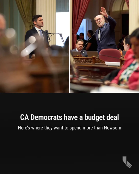 From left, Assemblymember Jesse Gabriel and state Sen. John Laird. Photos by Miguel Gutierrez Jr. and Fred Greaves for CalMatters