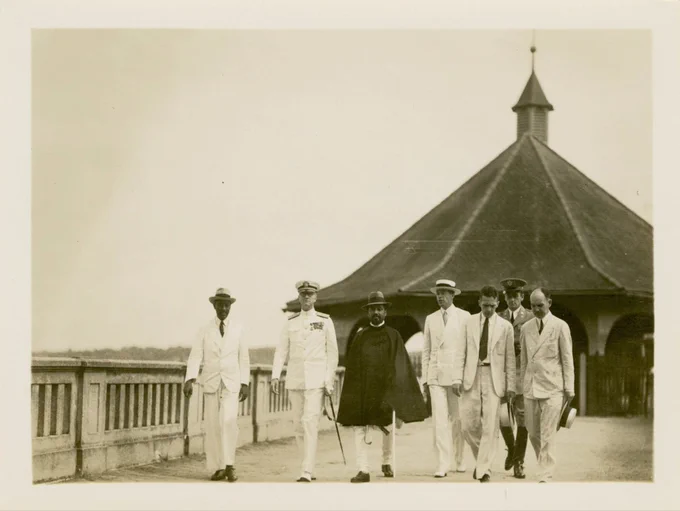 Prince Desta Damtew at the Mount Vernon wharf