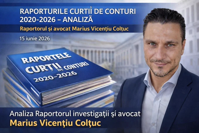Raporturile Curții de conturi pe 2020 - 2026

Analiza Raportorul investigații și avocat Marius Vicentiu Coltuc
15 iunie 2026
https://coltuc.ro/raporturile-curtii-de-conturi-pe-2020-2026/