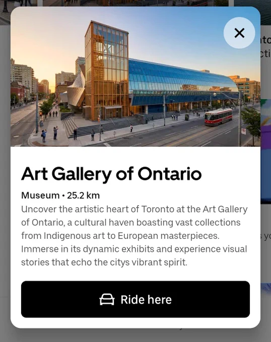 AI generated image of the AGO with added features not on the actual building 