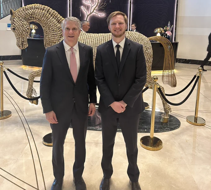 Photo of Assistant Secretary David L. Fogel and Senior Commercial Officer Andrew Glass.