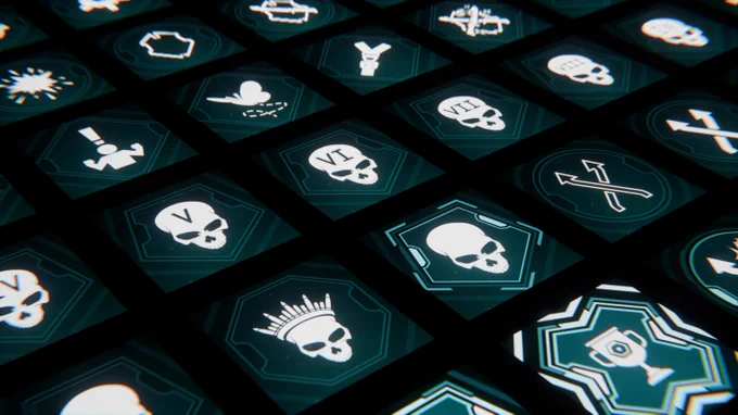 A grid pattern of Achievement icons