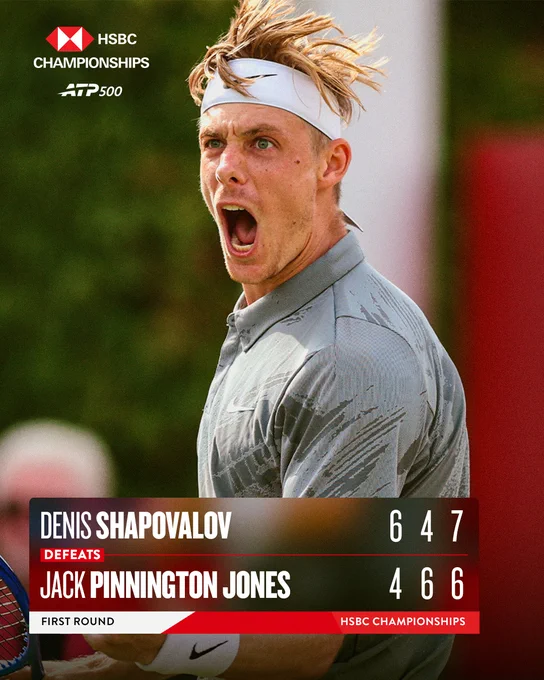 Graphic showing Shapovalov's win 