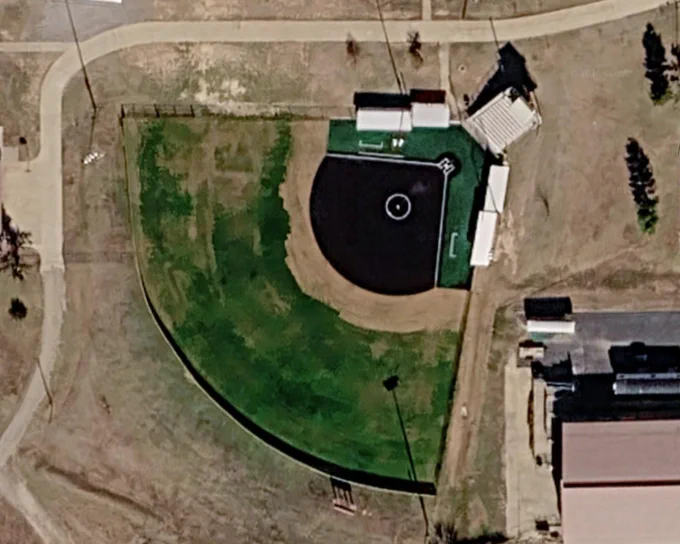 Aerial image of the ballpark from Google Earth