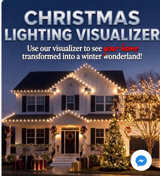 AI designer measures your roof line and tells you how many lights you need once you confirm the design for the Christmas Lights on your house
