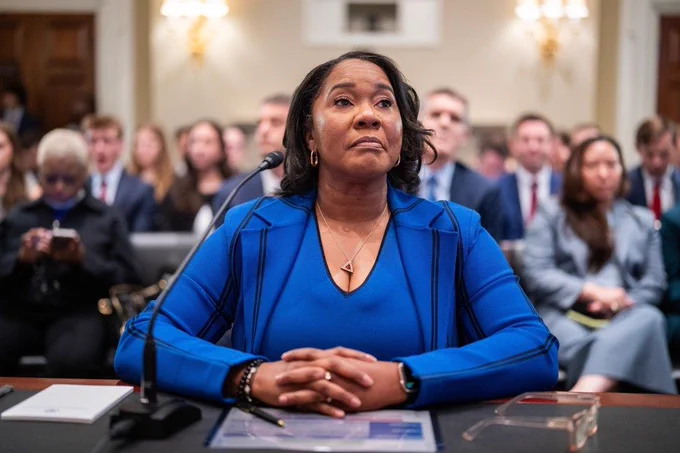 Regina Wallace-Jones, CEO of ActBlue, prepares to testify during a House Administration Committee hearing