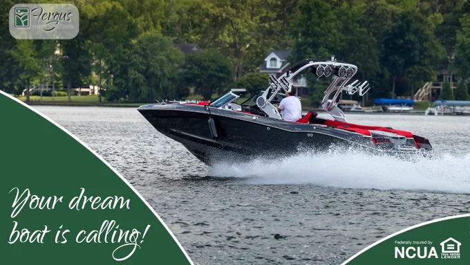 Nothing says Montana summer like a boat day! 🚤☀️

From fishing trips to lake weekends with the family, Fergus FCU can help finance your new or used boat!

✔️ Terms up to 7 years
✔️ Fixed monthly payments
✔️ Competitive rates

Visit the link in our bio to apply online.