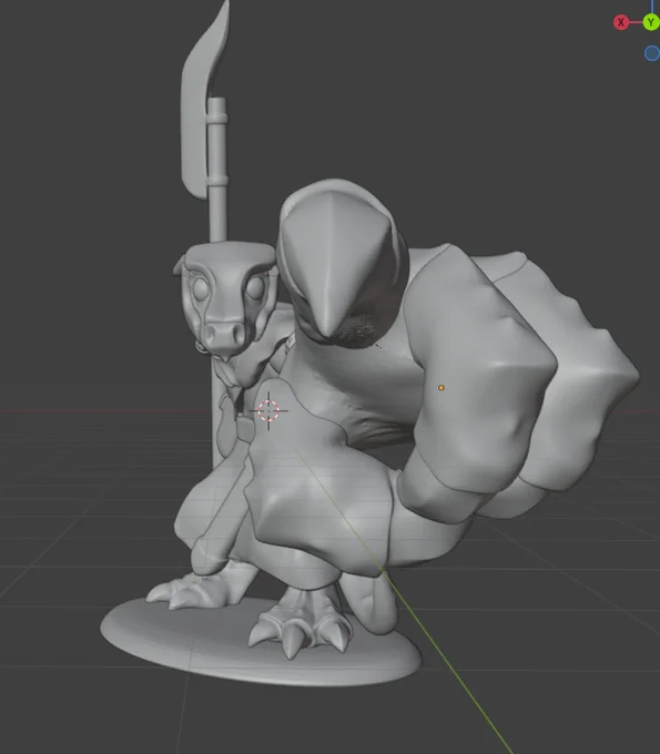 A kobold leader pointing at the camera