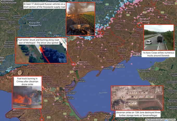 Occupied territories as of 15th June 2026