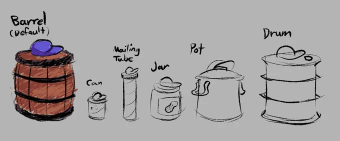 Darrel can shapeshift into anything that is both A) cylindrical, and B) a container. This includes but is not limited to cans, mailing tubes, jars, pots, and oil drums.